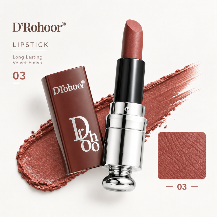 رژلب جامد و مات مخملی Drohoo شکلاتی - 6 رنگ